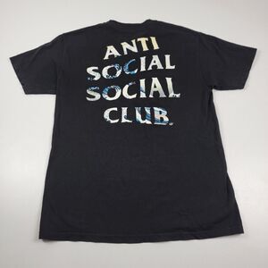 Anti Social Social Club T-Shirt Streetwear Black Short Sleeve Shirt Y2K sz Large